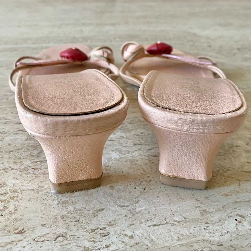 Vintage Prada Rosebud Kitten Heel Sandals - Picture 7 of 9